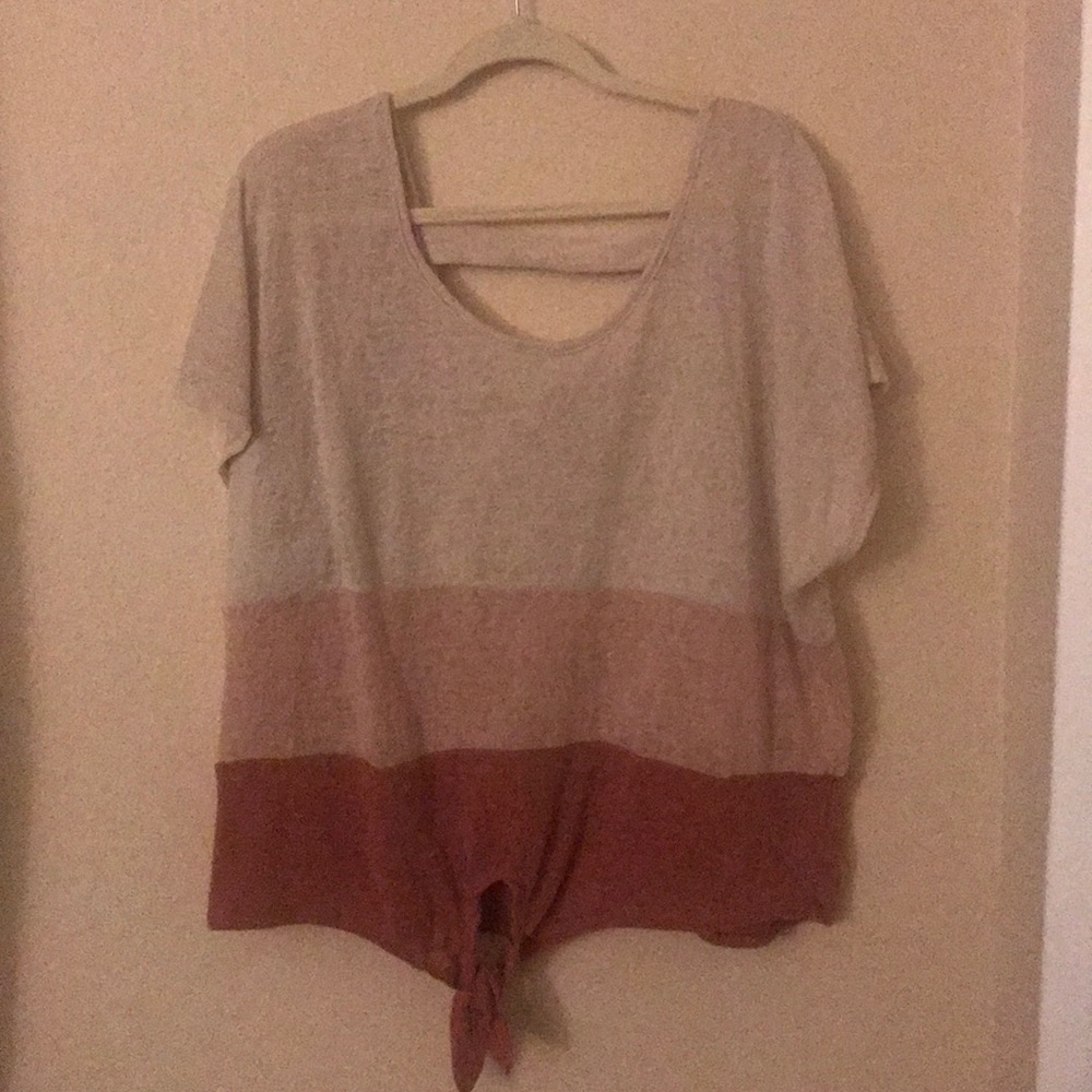 Short Sleeve Tri Color top